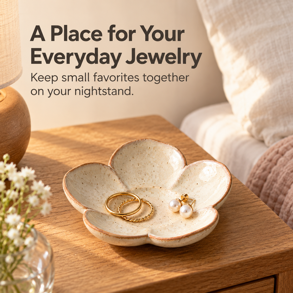 Petal-Shaped Jewelry Tray