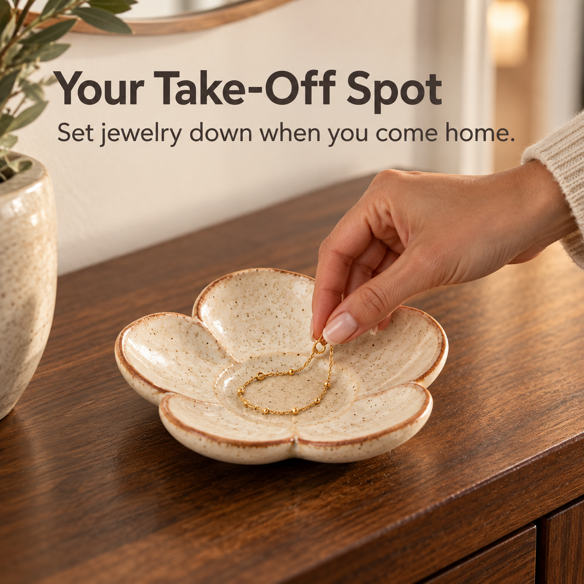 Petal-Shaped Jewelry Tray