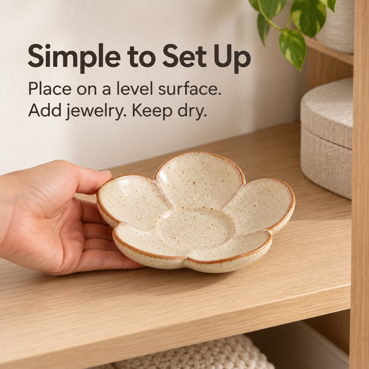 Petal-Shaped Jewelry Tray
