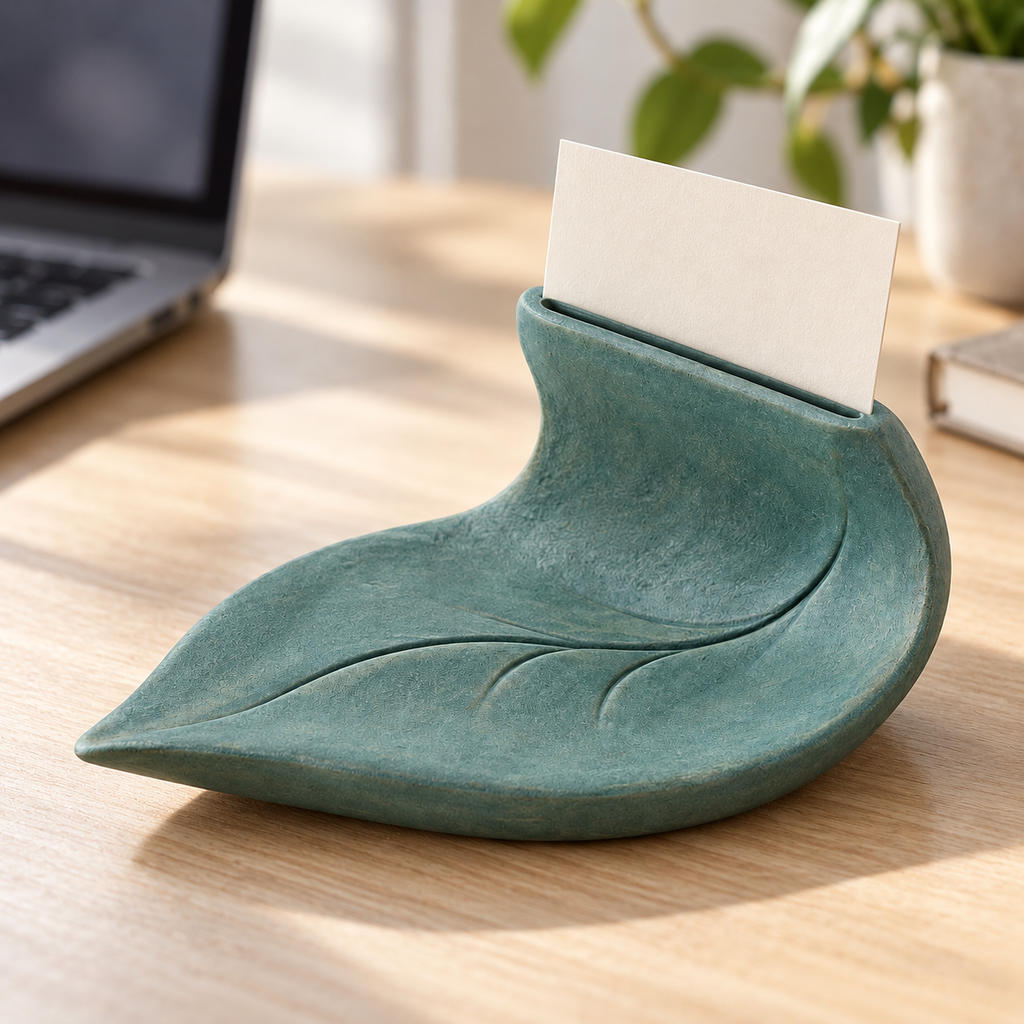 Folded Leaf Note and Card Holder