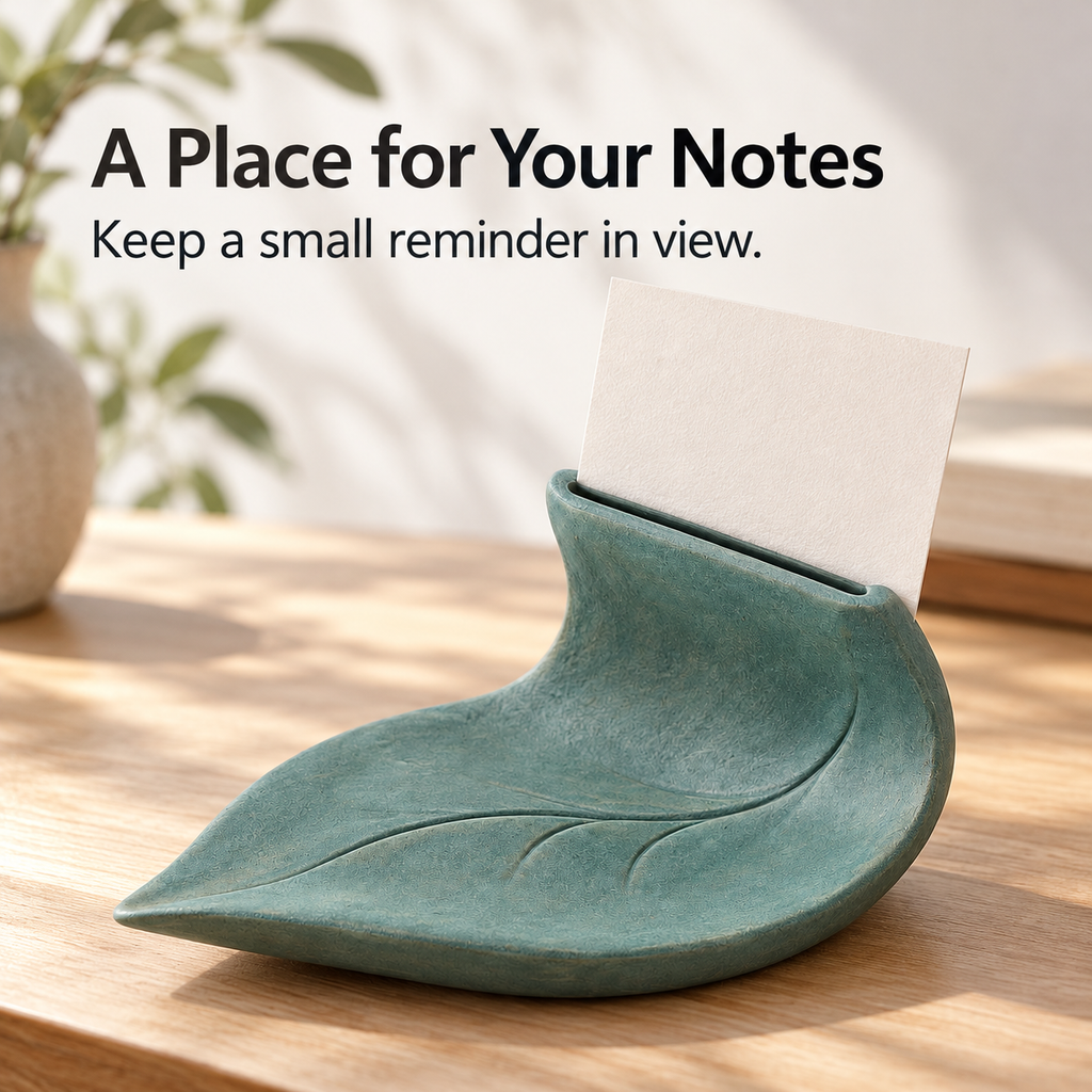 Folded Leaf Note and Card Holder