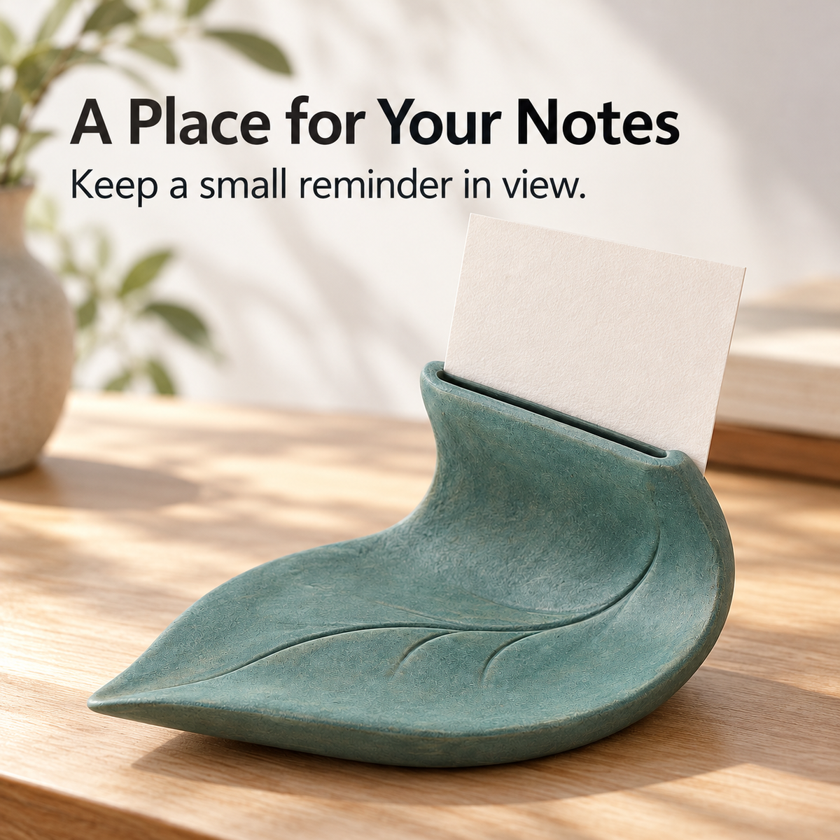 Folded Leaf Note and Card Holder