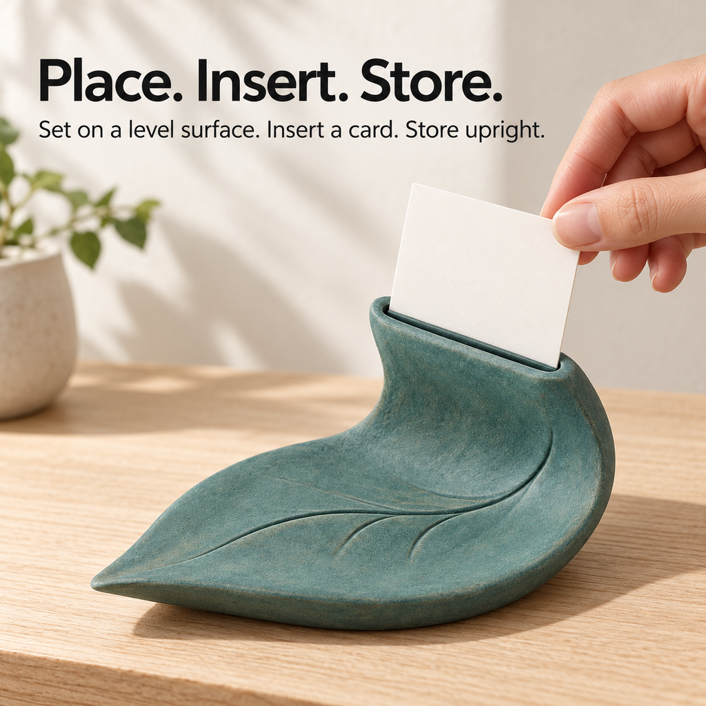 Folded Leaf Note and Card Holder