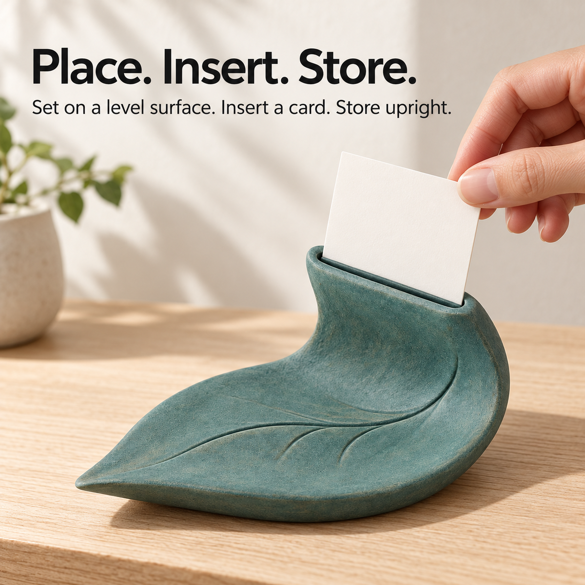 Folded Leaf Note and Card Holder