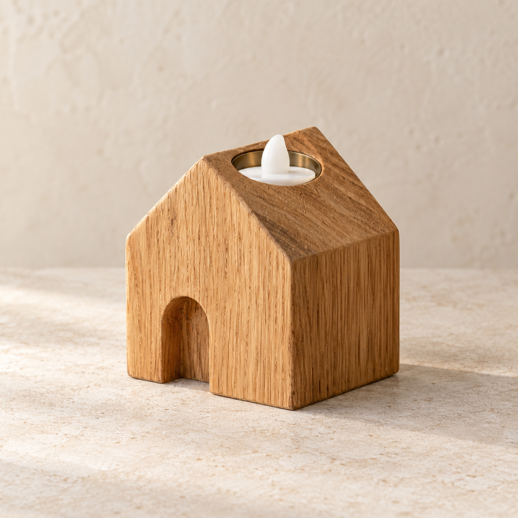 House-Shaped LED Tealight Holder
