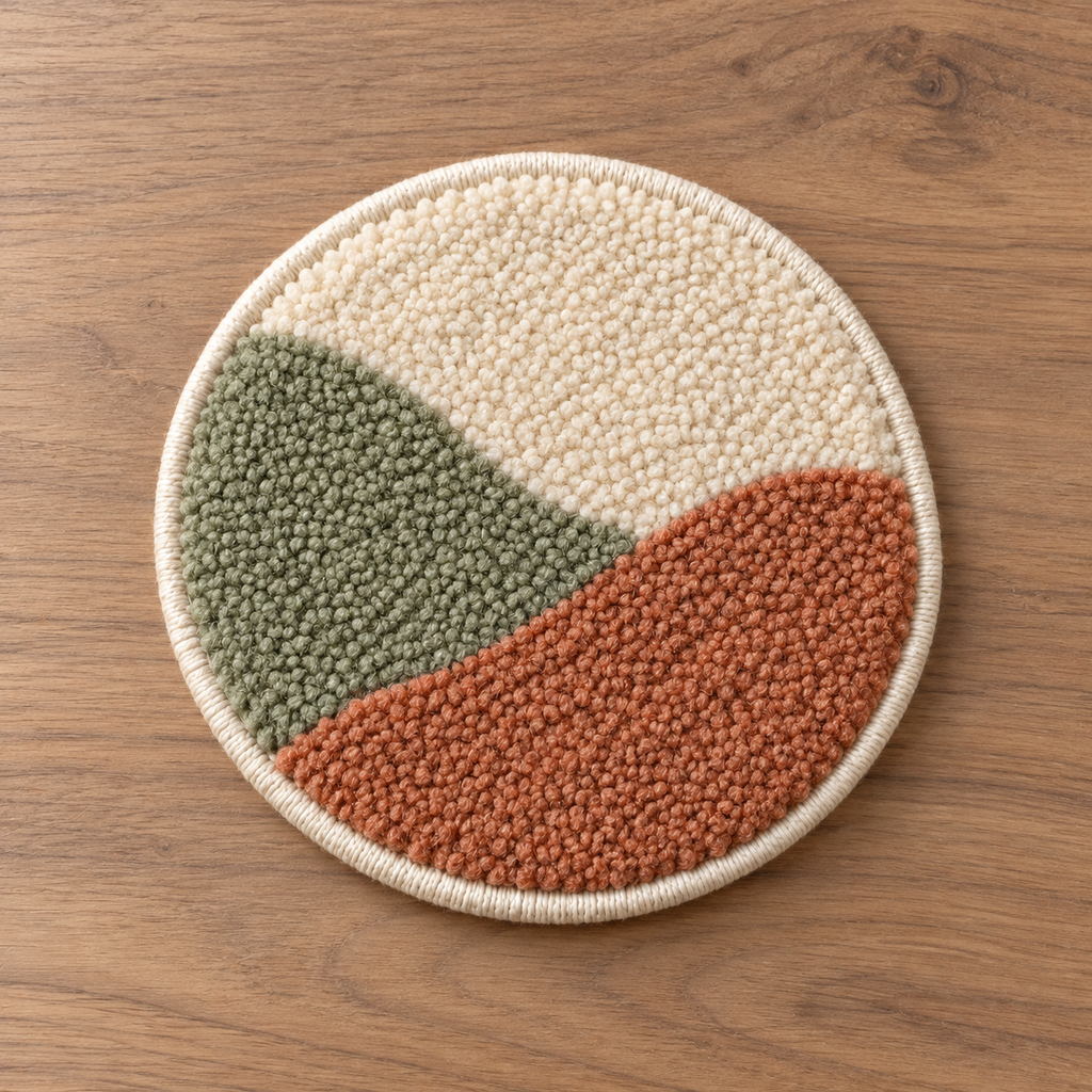 Rolling Hills Tufted Coaster