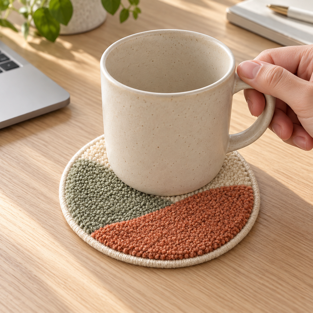 Rolling Hills Tufted Coaster