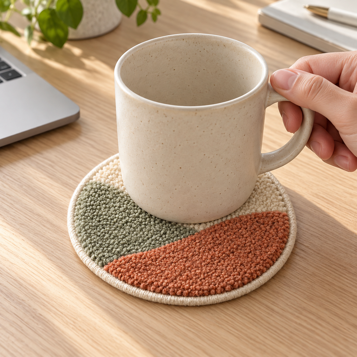 Rolling Hills Tufted Coaster