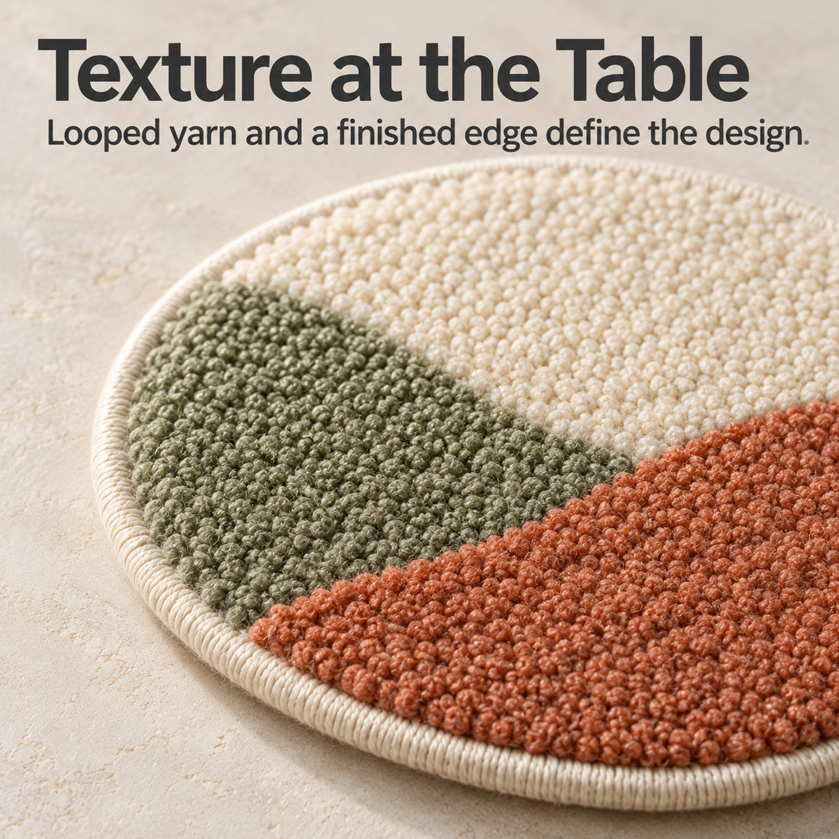 Rolling Hills Tufted Coaster