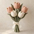 Fabric Tulip Bouquet for Home Decor