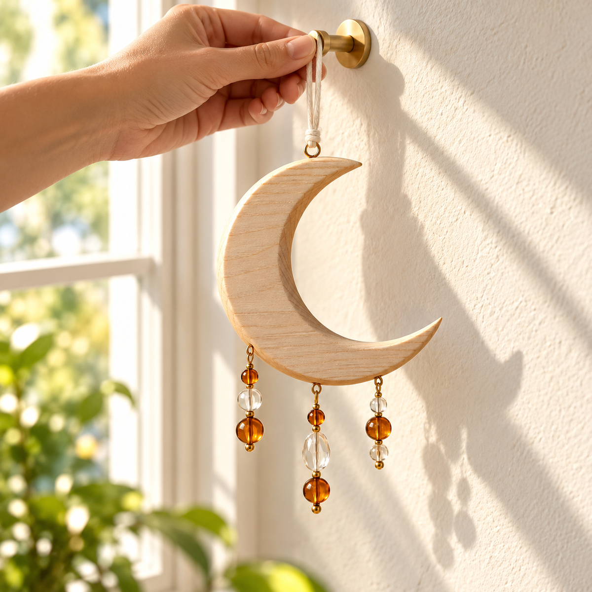 Crescent Bead Hanging Ornament