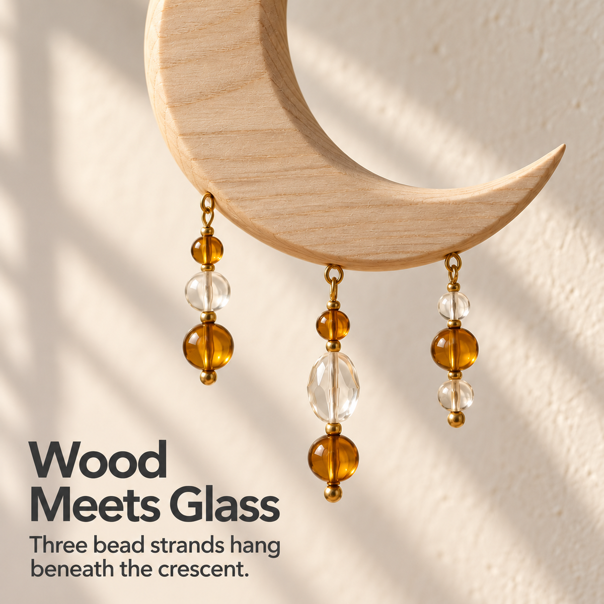 Crescent Bead Hanging Ornament