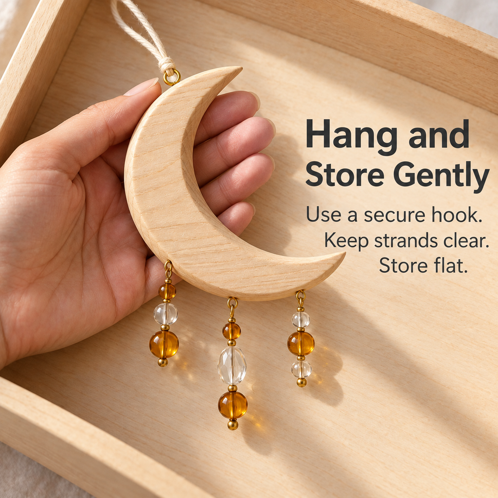 Crescent Bead Hanging Ornament