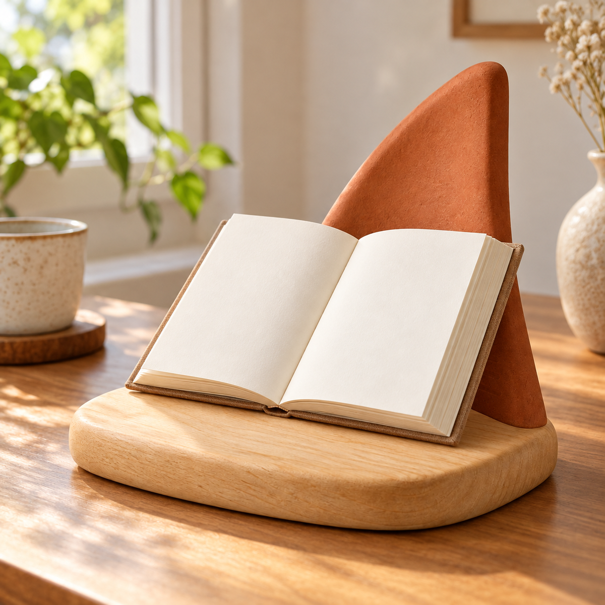 Sail-Shaped Tabletop Book Rest