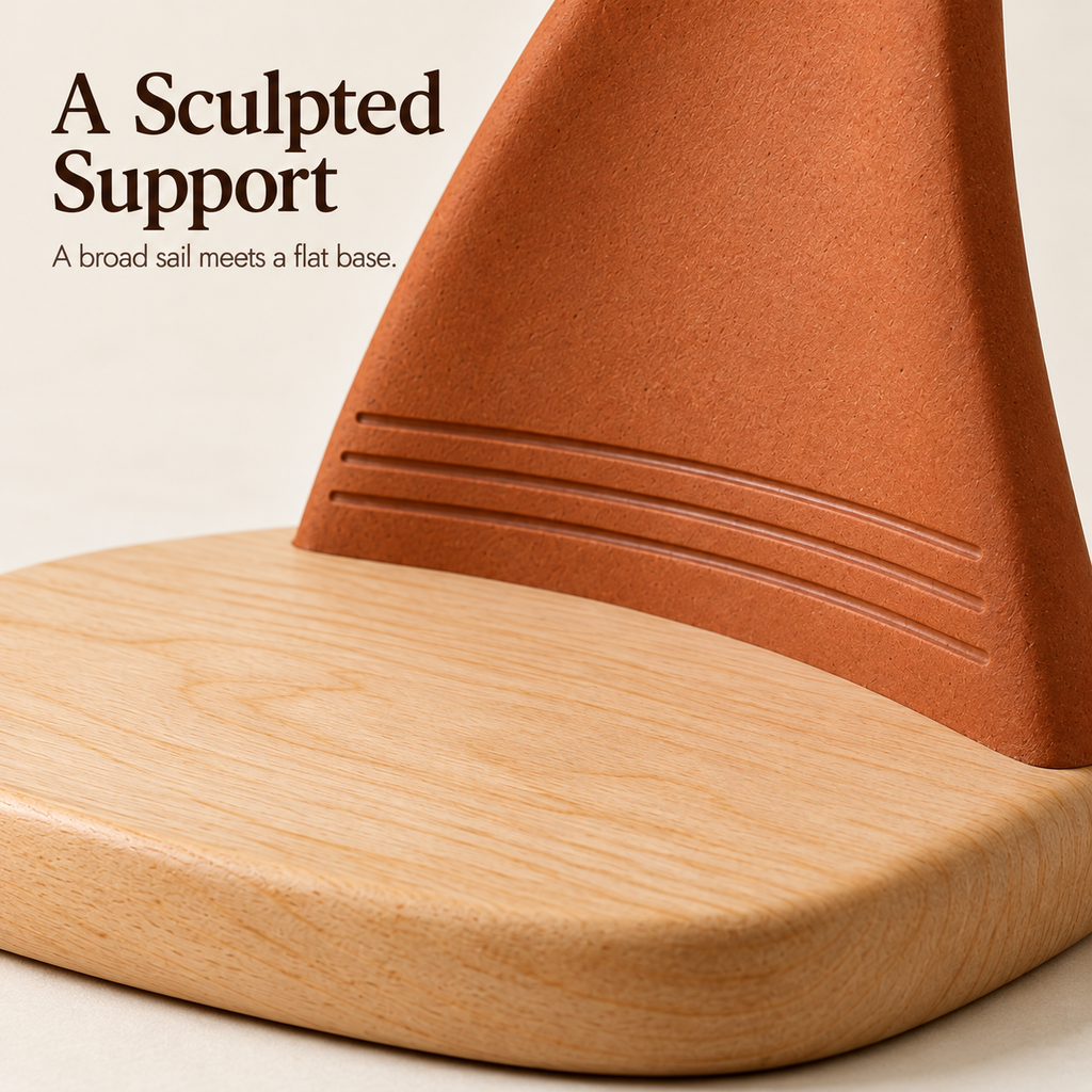 Sail-Shaped Tabletop Book Rest
