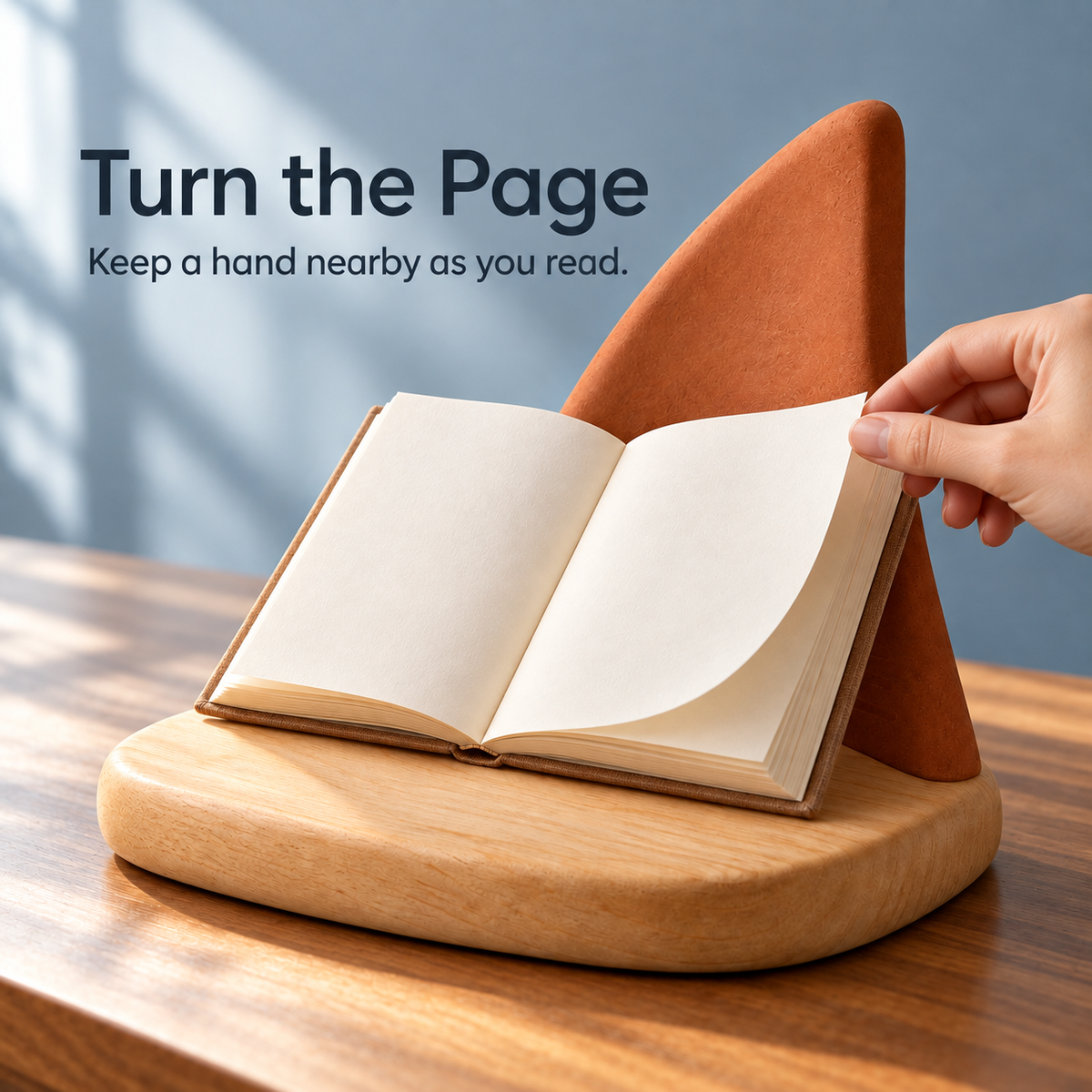 Sail-Shaped Tabletop Book Rest