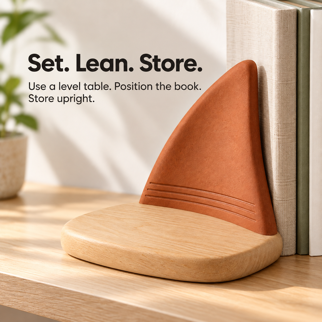 Sail-Shaped Tabletop Book Rest