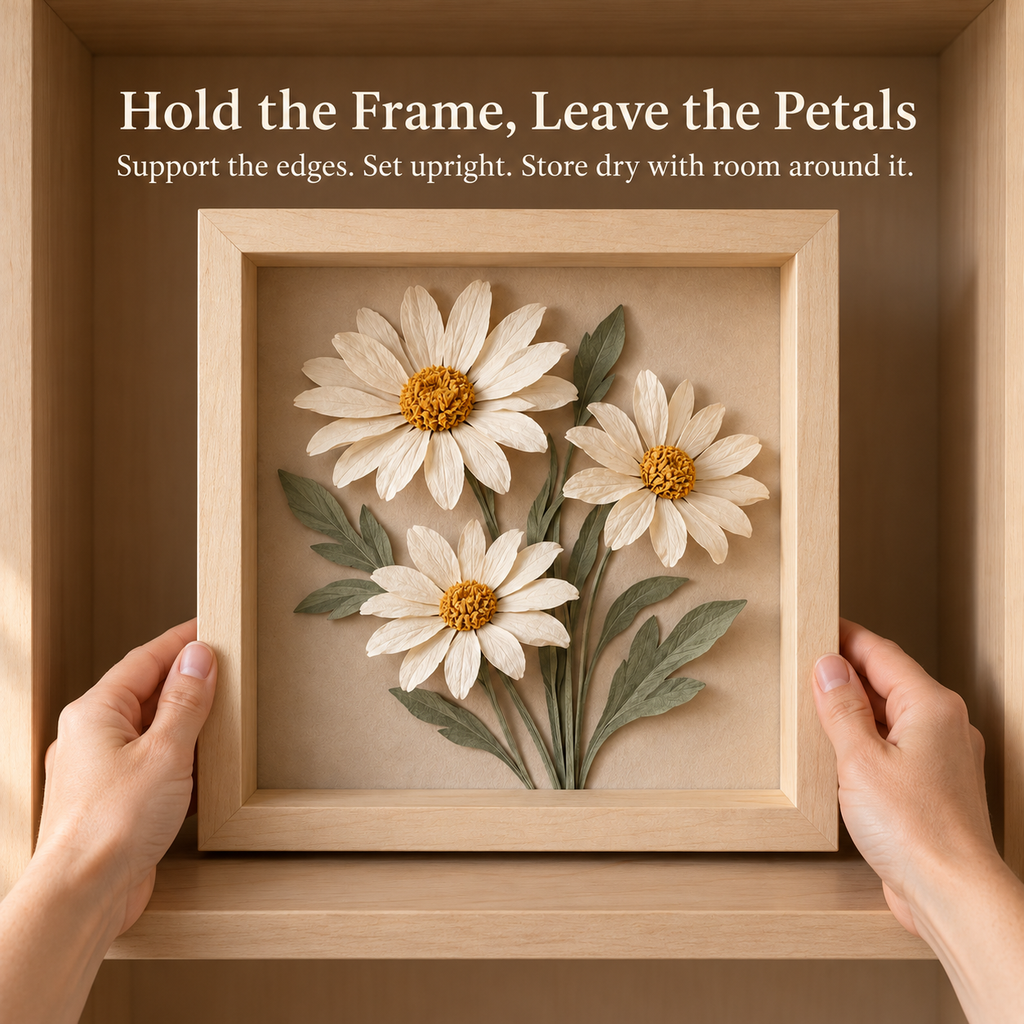 Layered Paper Daisy Shadow Box