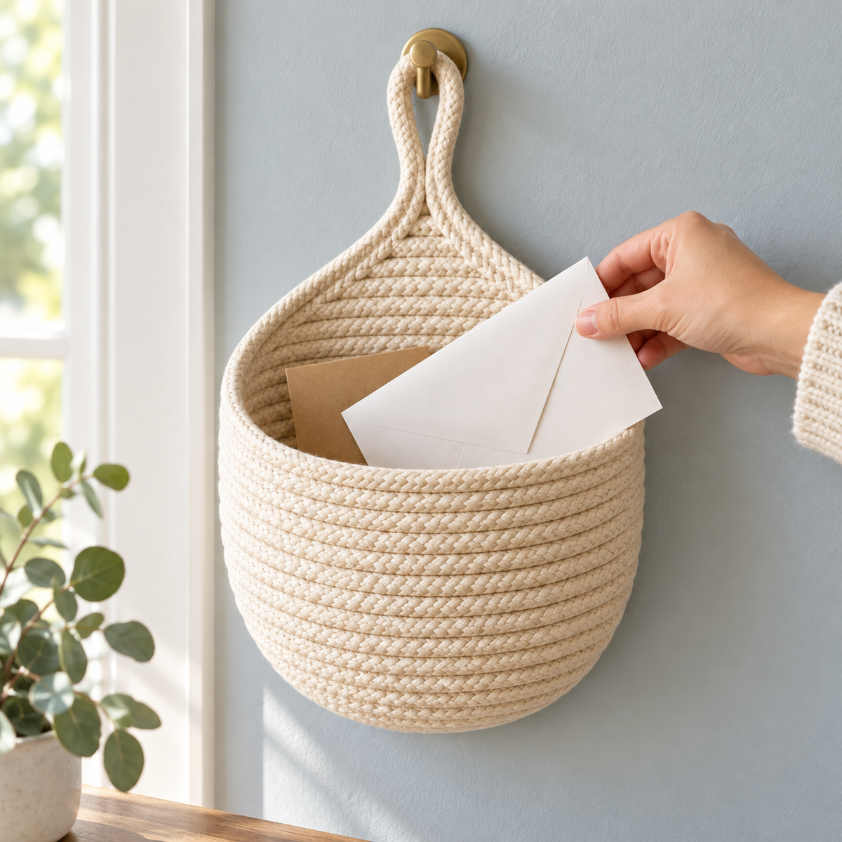 Rope Wall Pocket Basket