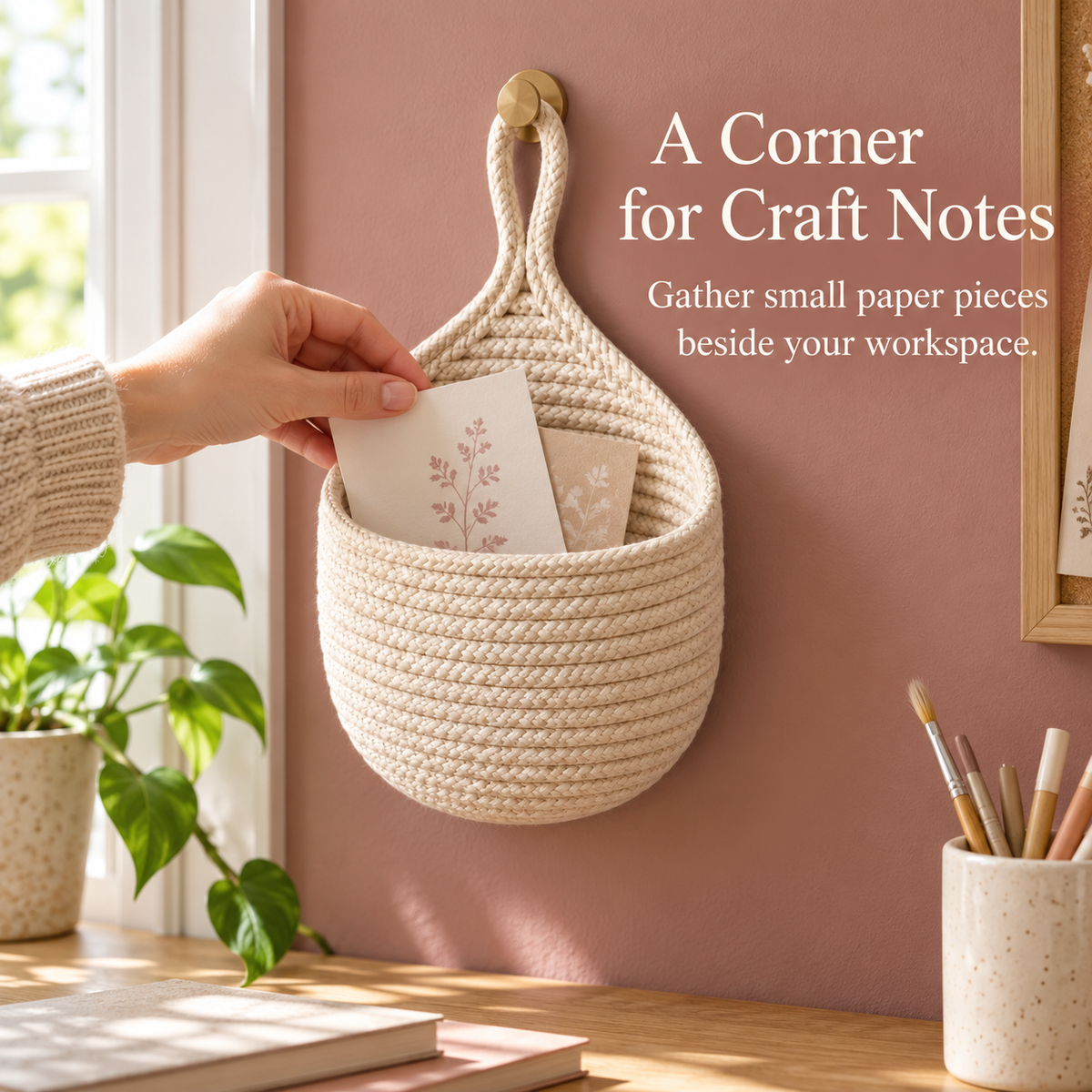 Rope Wall Pocket Basket